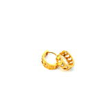 22KT Gold Hoops with Cubic Zirconia