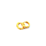 22KT Gold Hoops with Cubic Zirconia