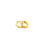 22KT Gold Hoops with Cubic Zirconia (medium size)