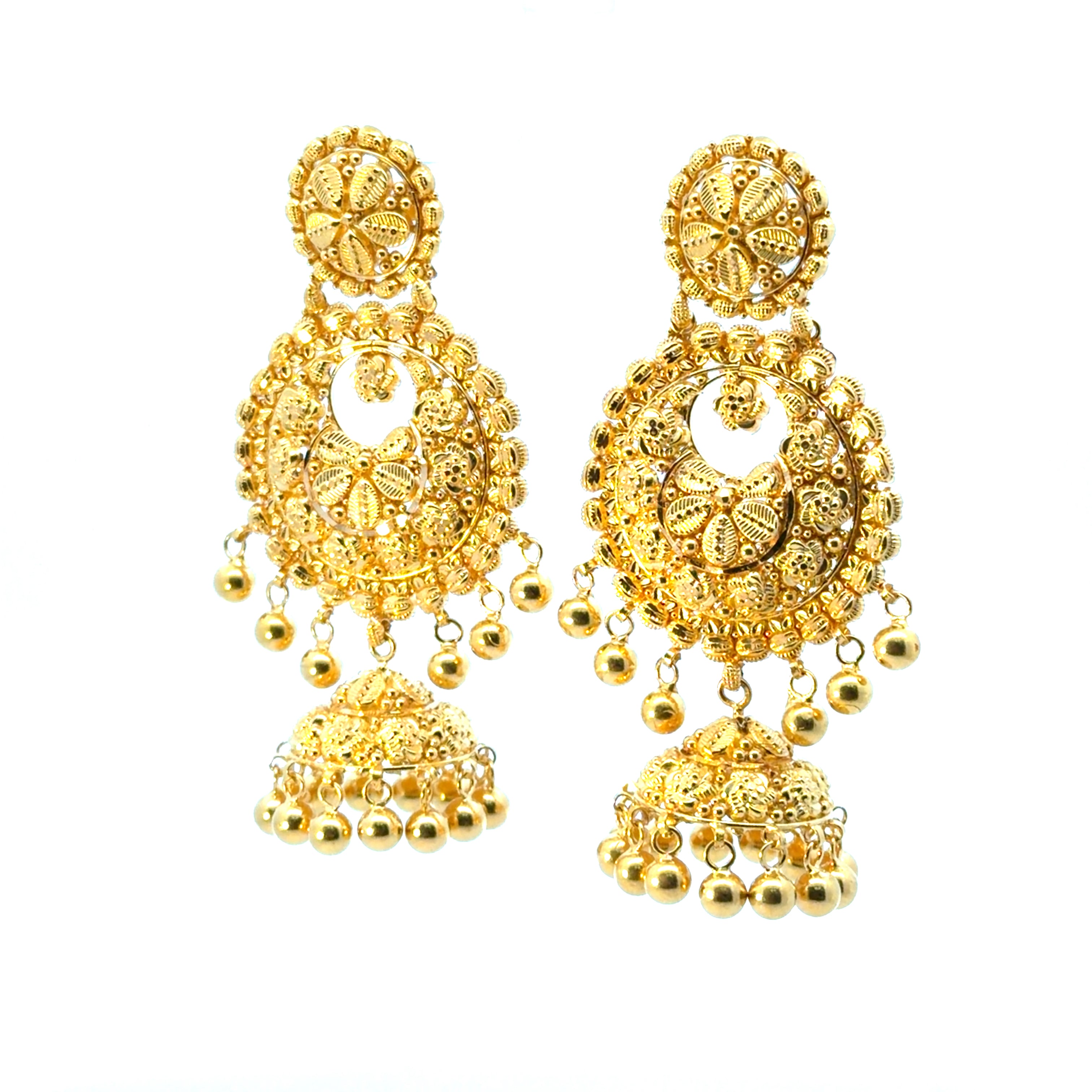 22KT Gold Statement Jhumkis
