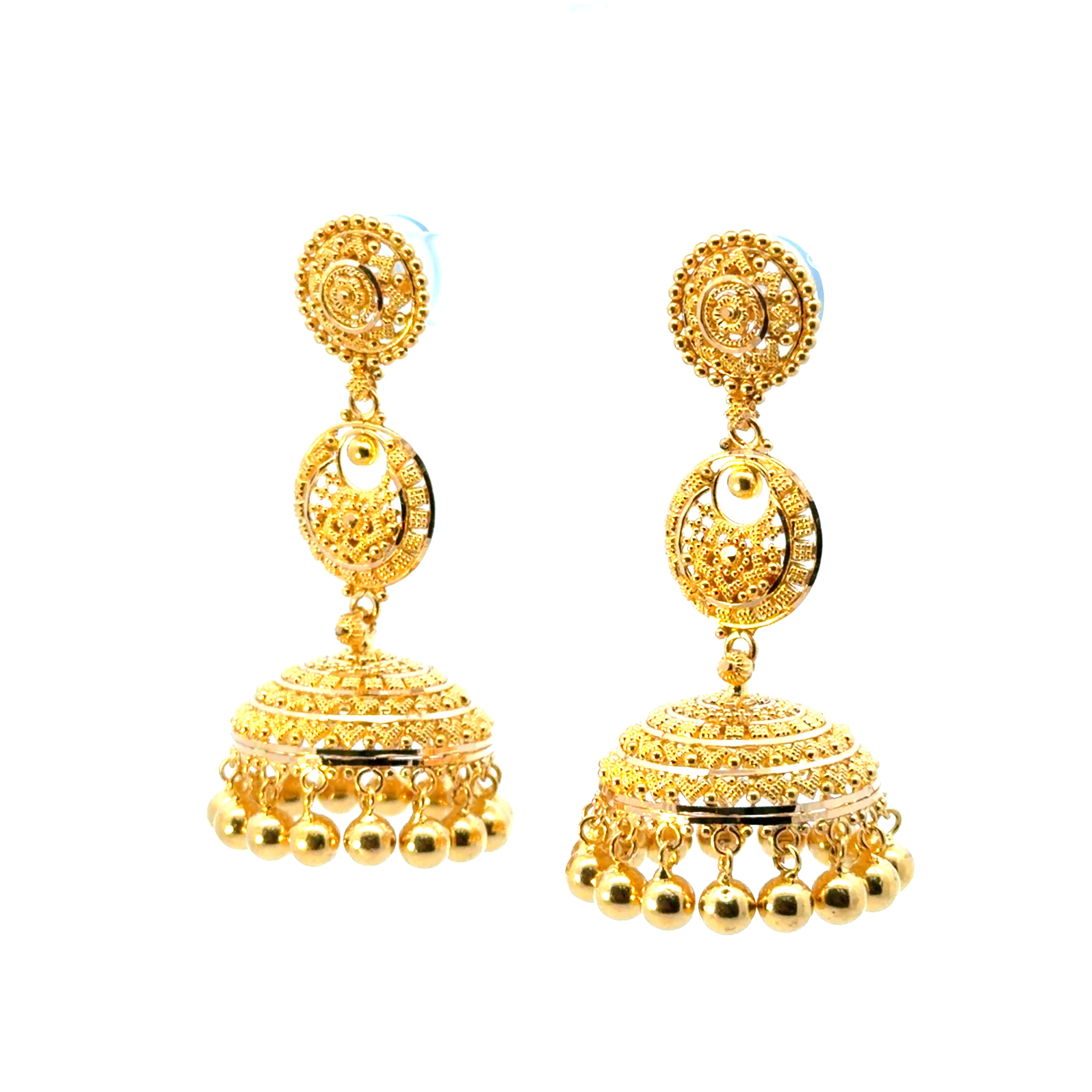 22KT Gold Statement Jhumkis