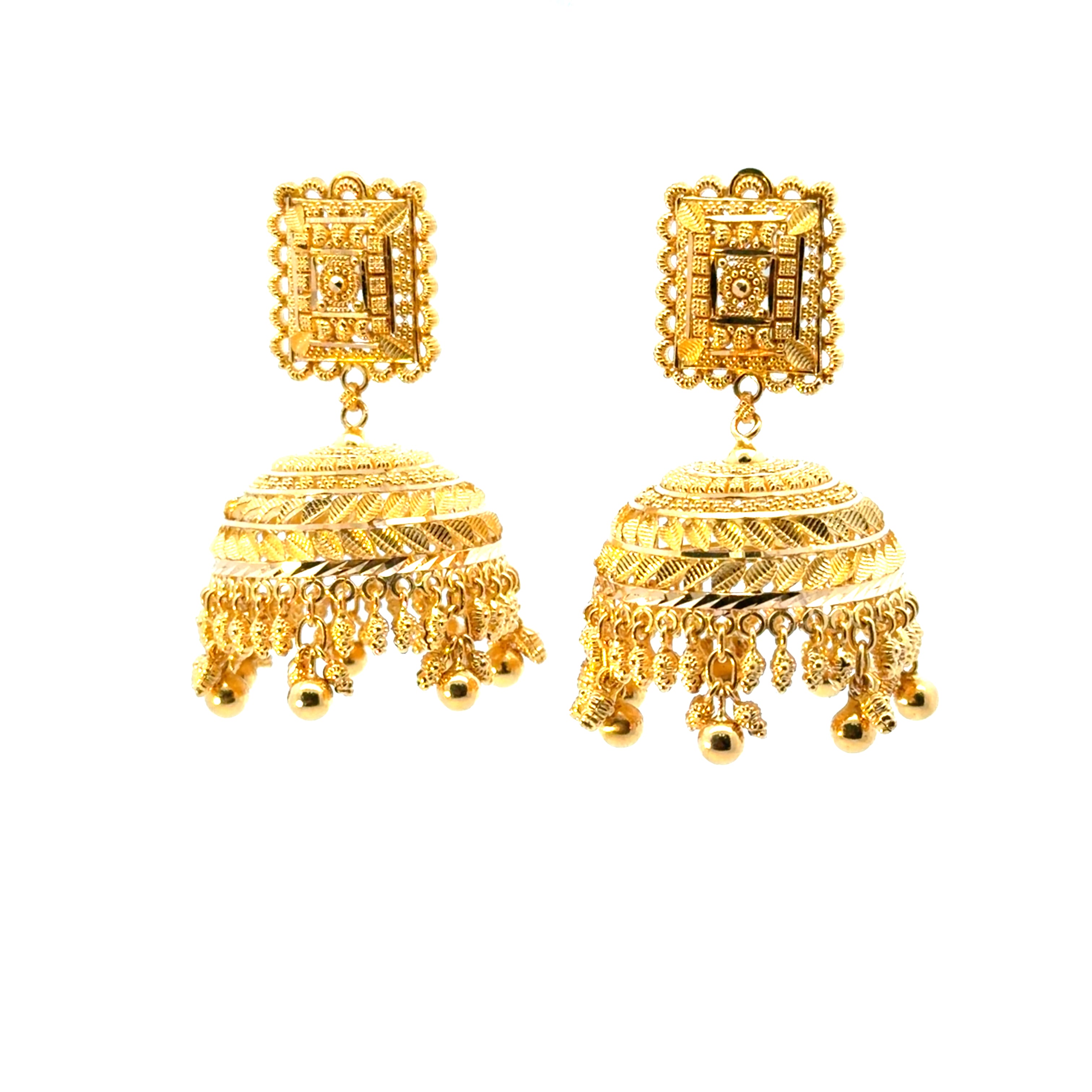 22KT Gold Statement Jhumkis