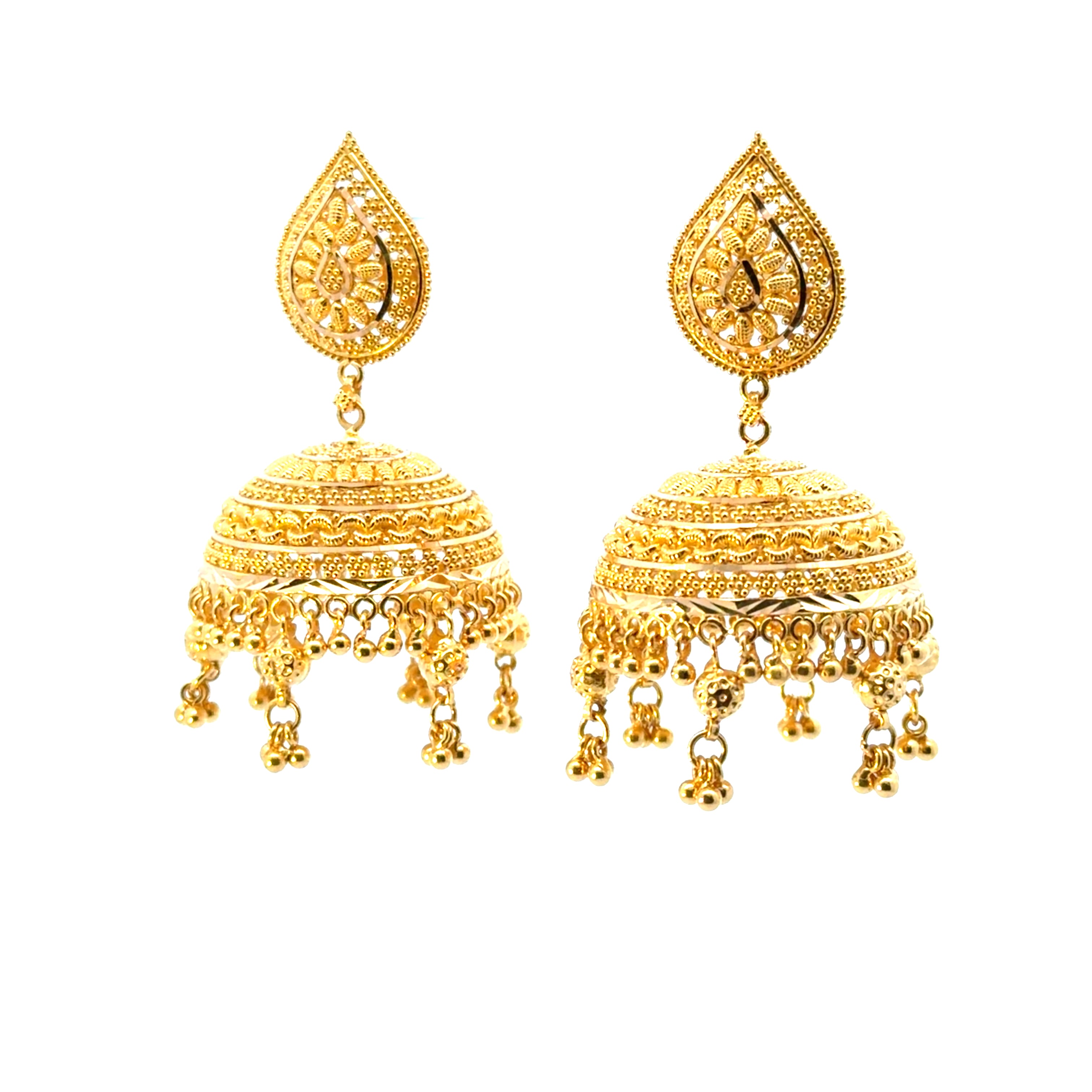 22KT Gold Statement Jhumkis