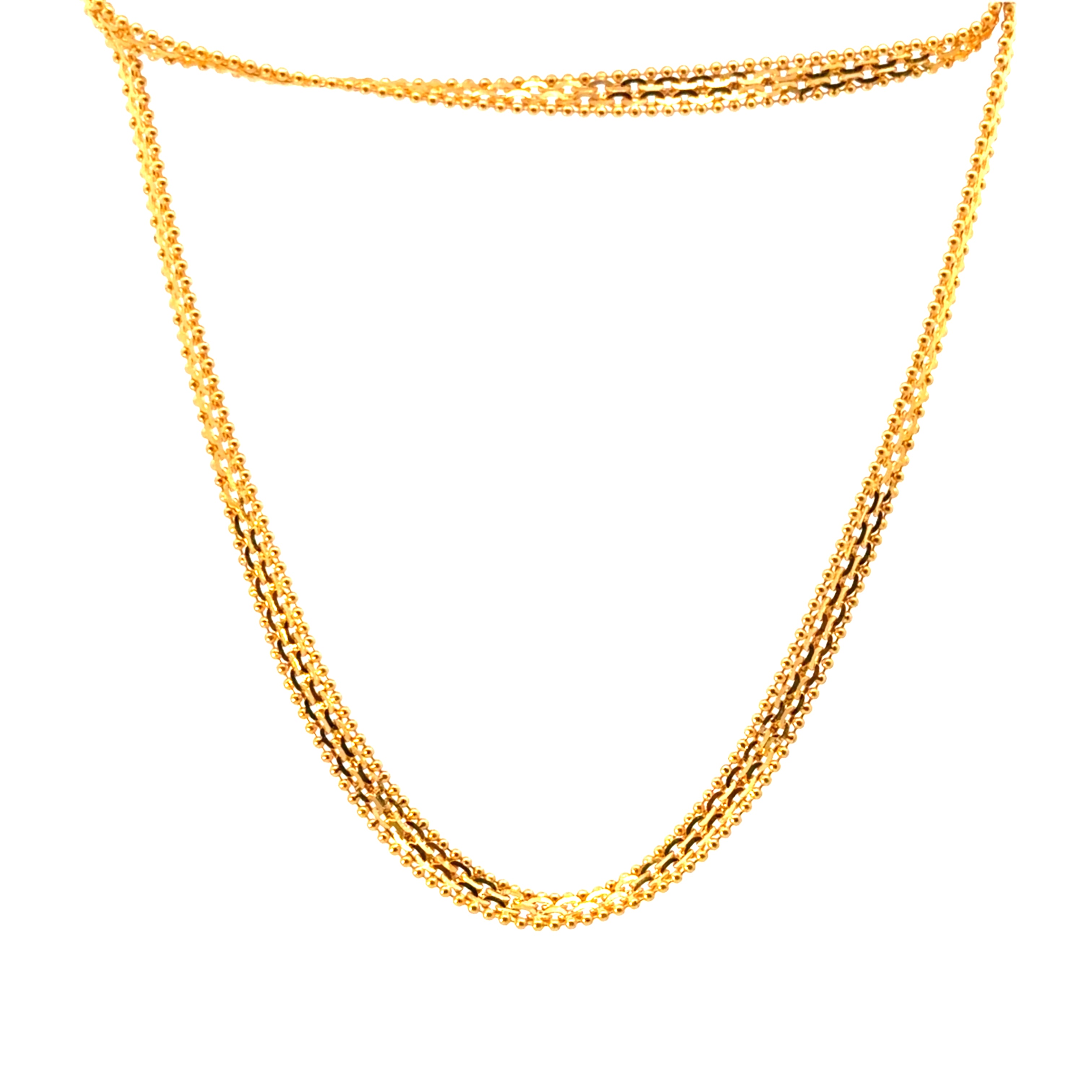 22KT Gold Flat Chain (16, 18 & 20 inch)
