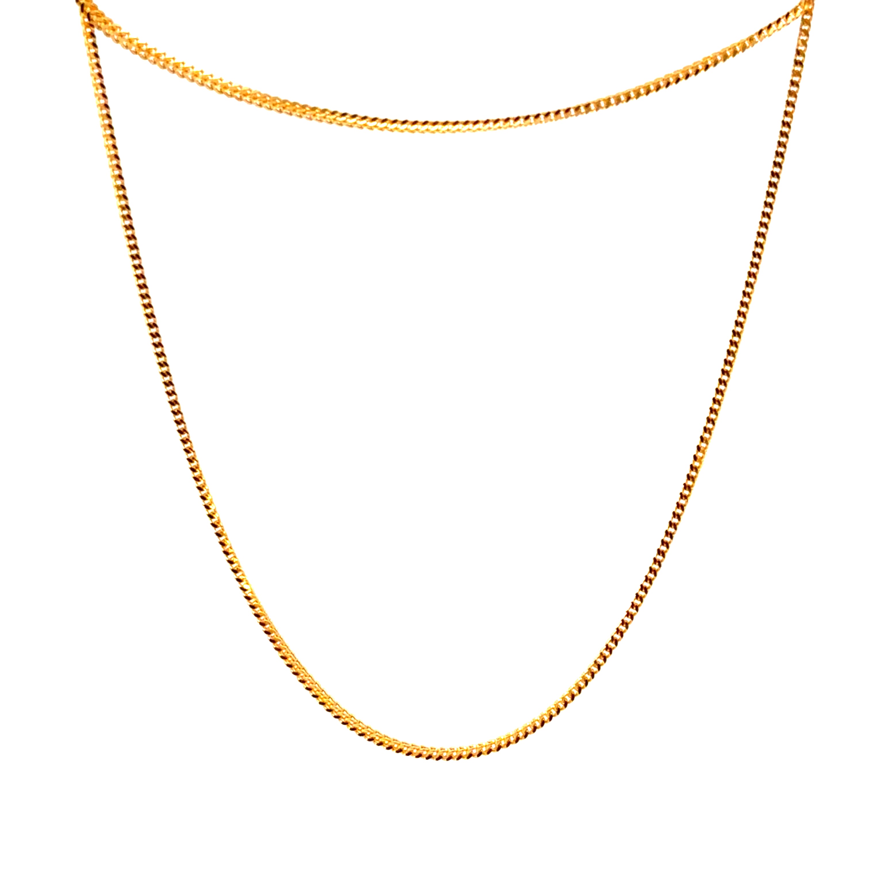22KT Gold Square Chain (16-24 inch)