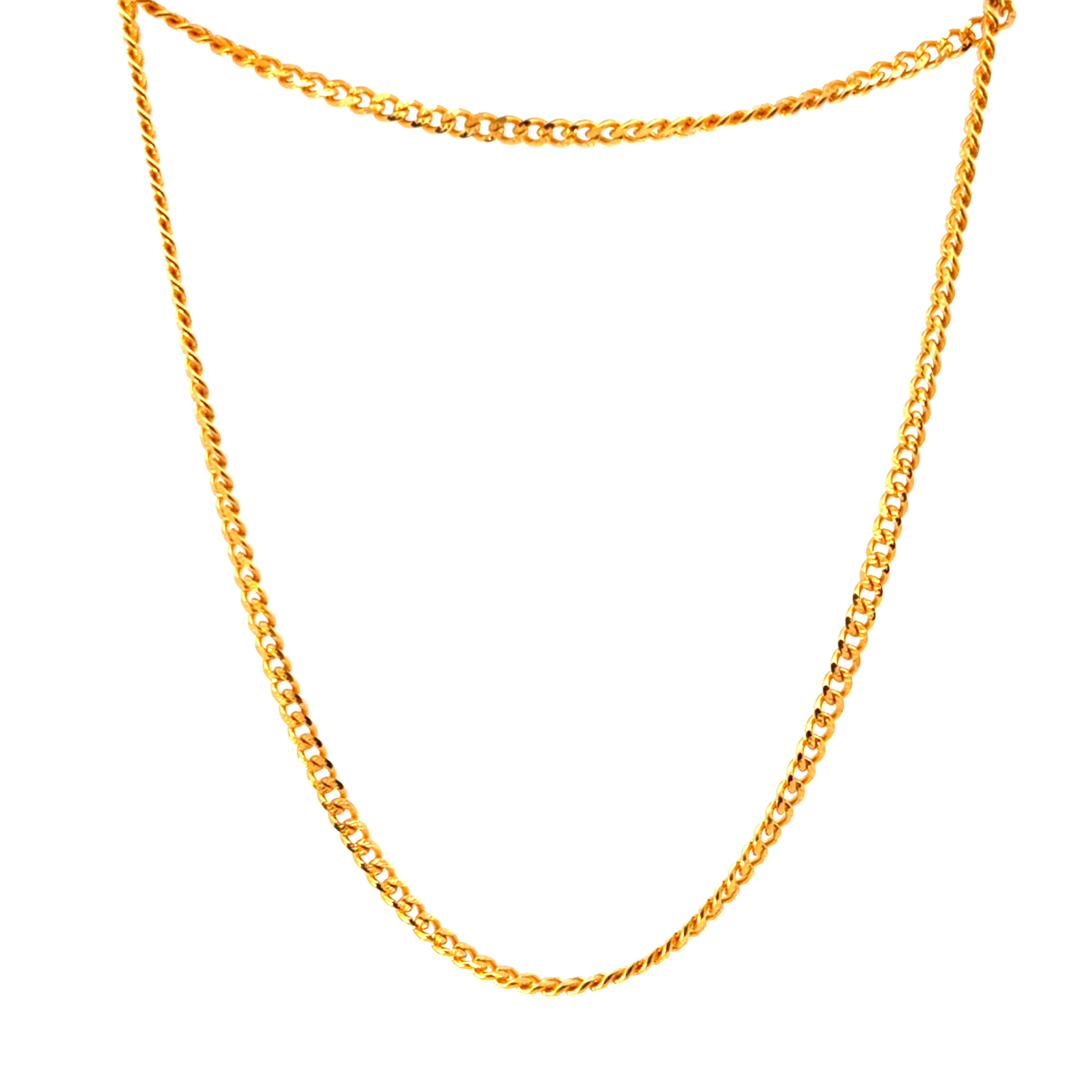 22KT Gold Cuban Link Chain (16 inch)