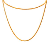 22KT Gold Round Chain (16-24 inch)