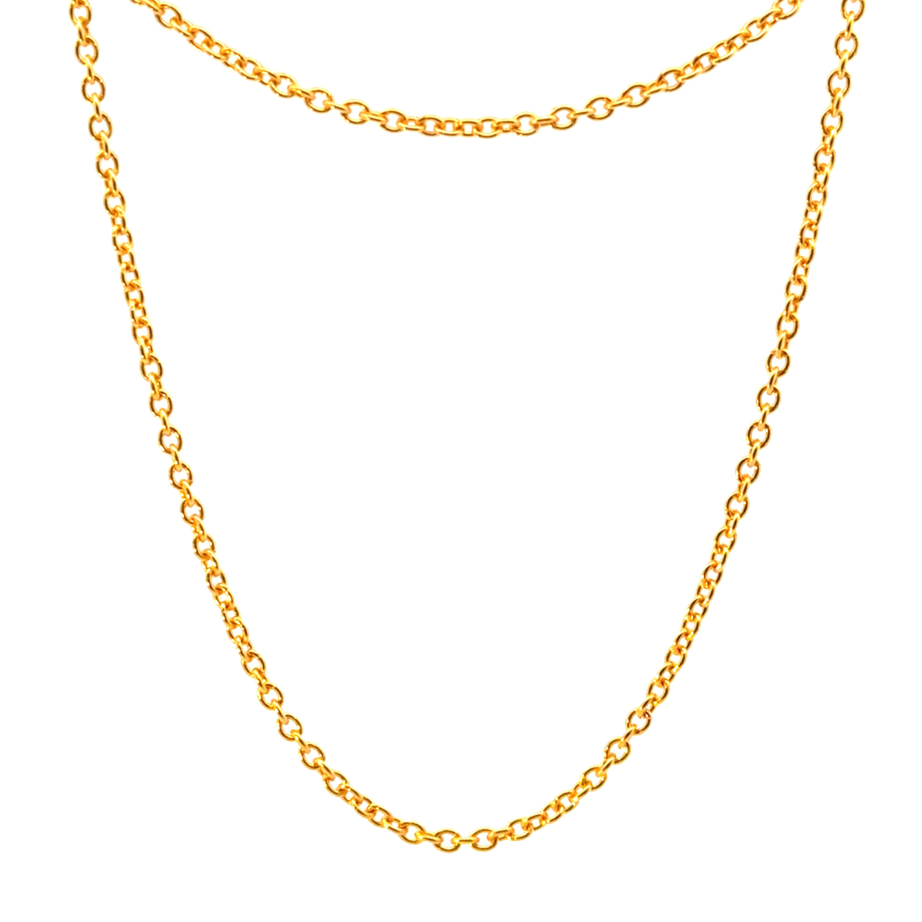 22KT Gold Matte Link Chain (16 & 18 inch)