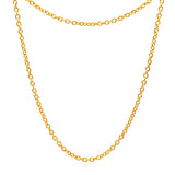 22KT Gold Matte Link Chain (16 & 18 inch)