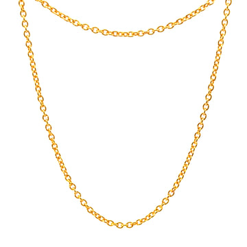 22KT Gold Matte Link Chain (16 & 18 inch)
