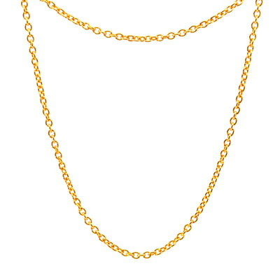 22KT Gold Matte Link Chain (16 & 18 inch)