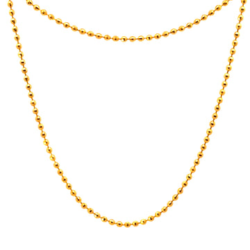 22KT Gold Beaded Chain (16 & 18 inch)