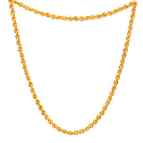 22KT Gold Rope Chain (16-24 inch)