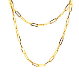22KT Gold Paperclip Chain (18 inch)