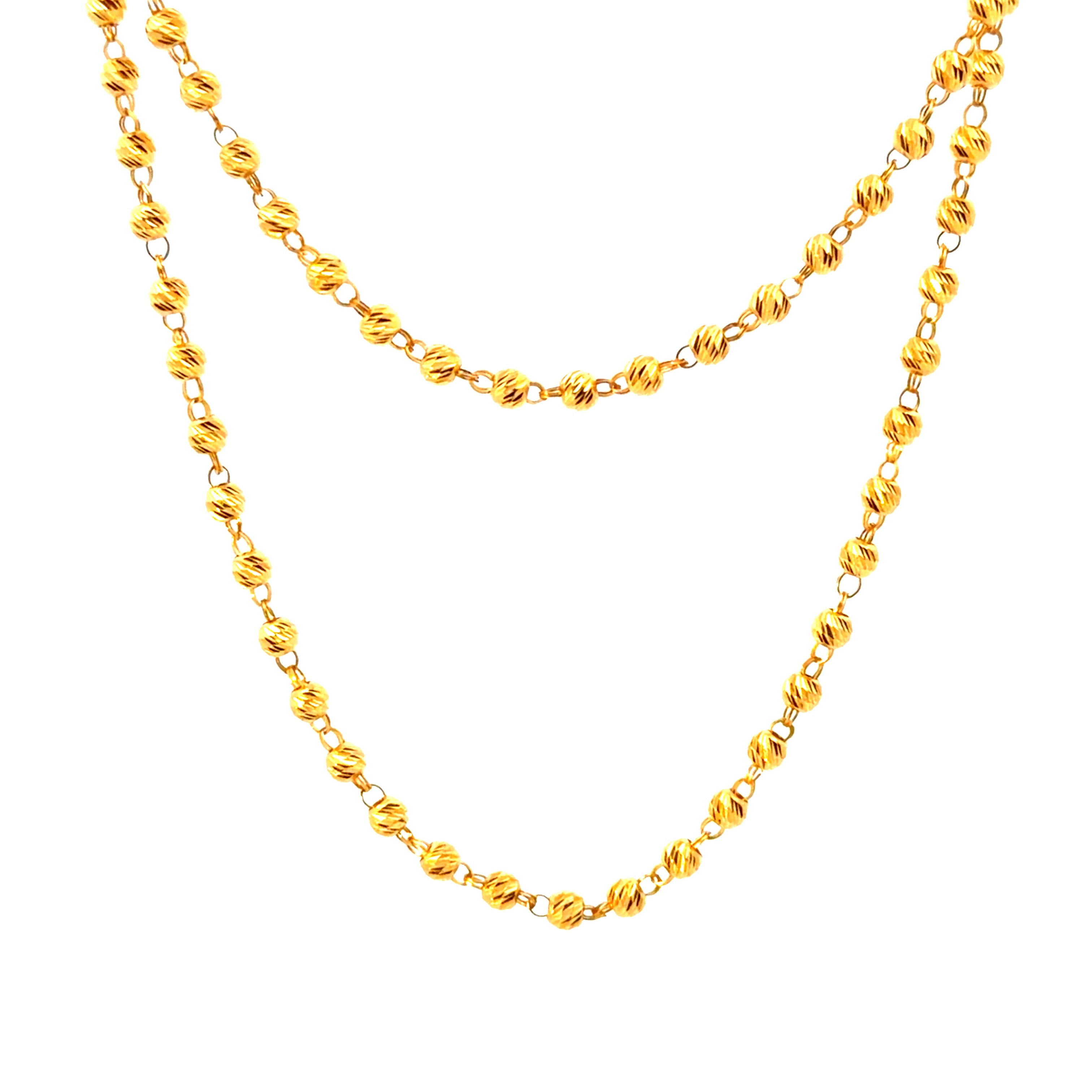 22KT Gold Beaded Chain (18 inch)