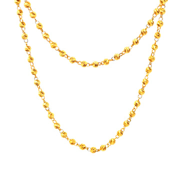 22KT Gold Beaded Chain (18 inch)