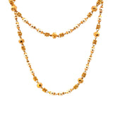 22KT Gold Beaded Chain with Pearls (18 inch)