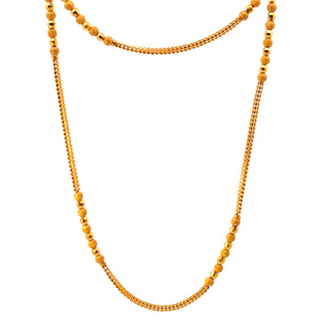 22KT Gold Beaded Chain (20 inch)