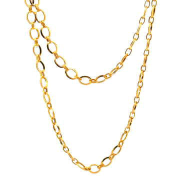 22KT Gold Oval Link Chain (22 inch)