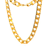 22KT Gold Heavy Cuban Link Chain (22 inch)(11mm)