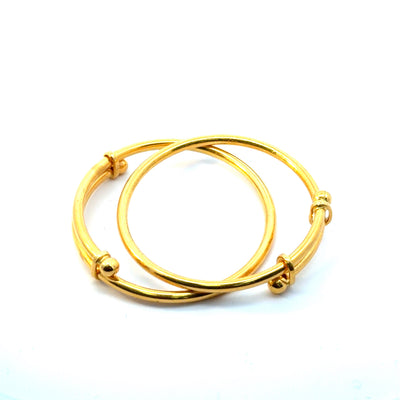 22KT Gold Baby Kadas (pair/single)