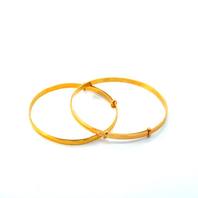 22KT Gold Baby Kadas (pair/single)