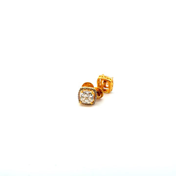 22KT Gold Studs with Cubic Zirconia