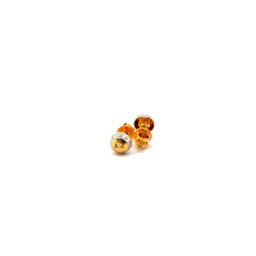 22KT Gold Two-tone Studs