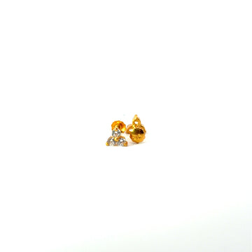 22KT Gold Studs with Cubic Zirconia