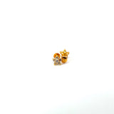 22KT Gold Studs with Cubic Zirconia