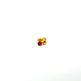 22KT Gold Studs with Red Ruby