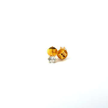 22KT Gold Studs with Cubic Zirconia