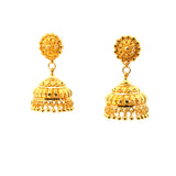22KT Gold Jhumkis (medium size)(removable studs)