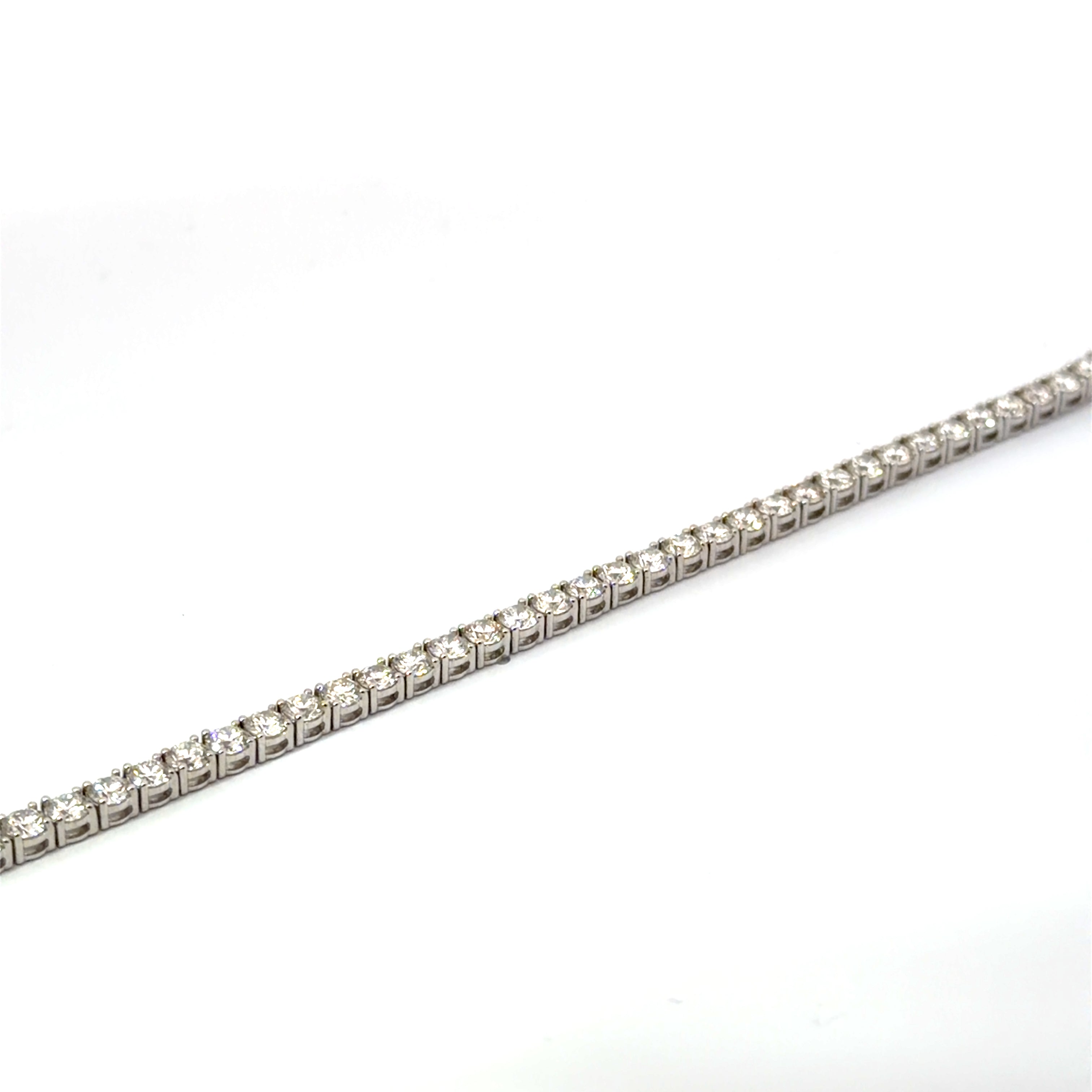 14KT White Gold Tennis Bracelet (7 carats natural/lab available)