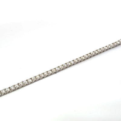14KT White Gold Tennis Bracelet (7 carats natural/lab available)