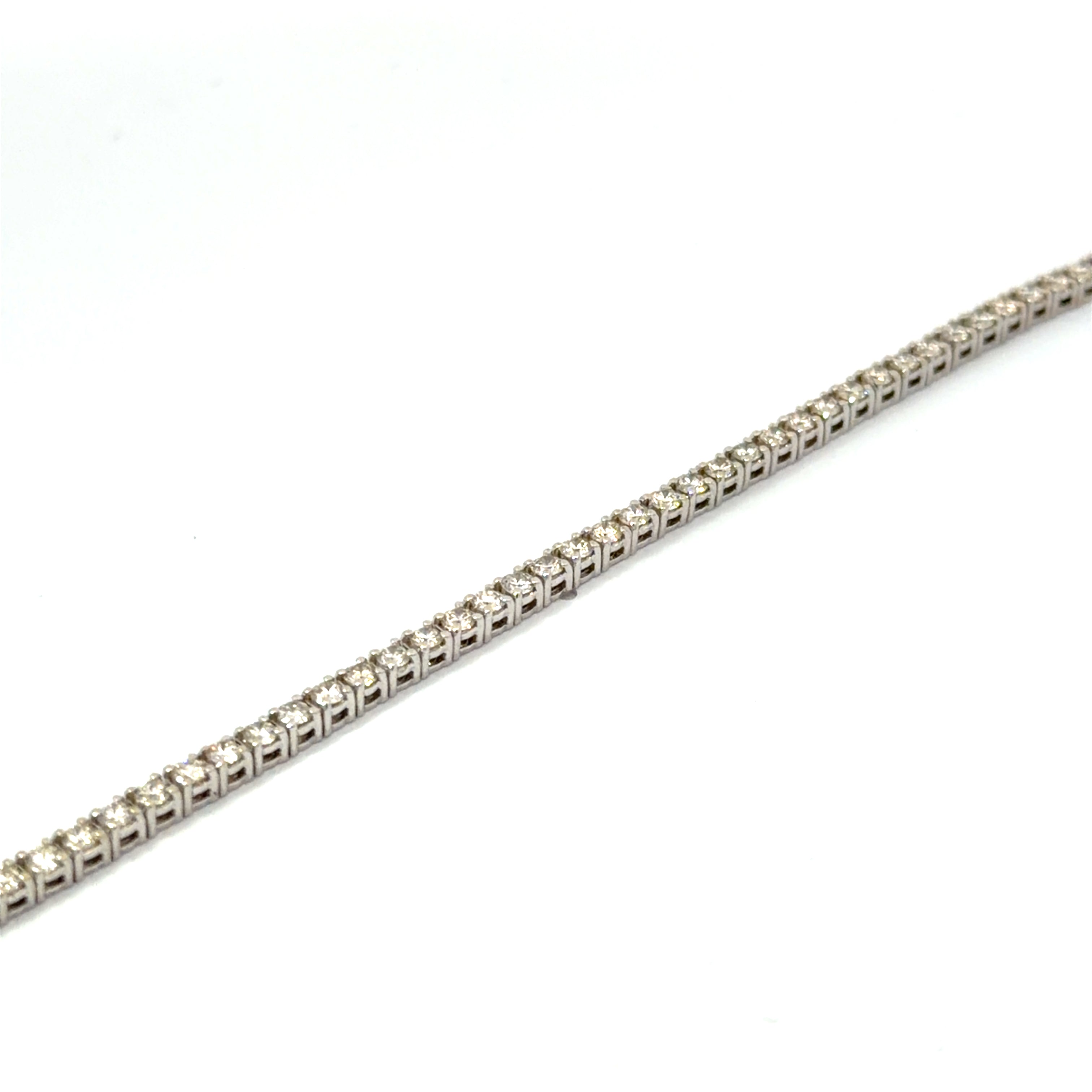 14KT White Gold Tennis Bracelet (3 carats natural)