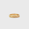 14KT Yellow Gold Diamond Eternity Ring with Engraved Scrollwork