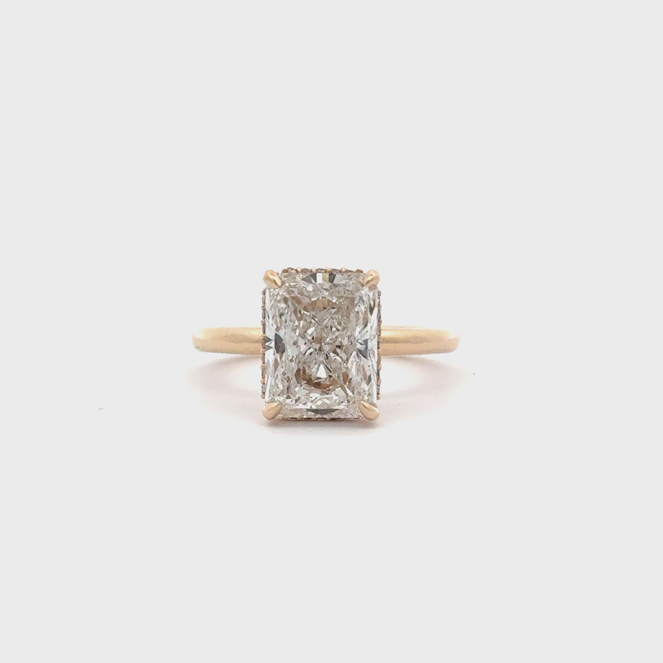 14KT Yellow Gold Radiant Diamond Ring