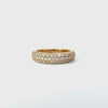 14KT Yellow Gold Triple Row Diamond Band