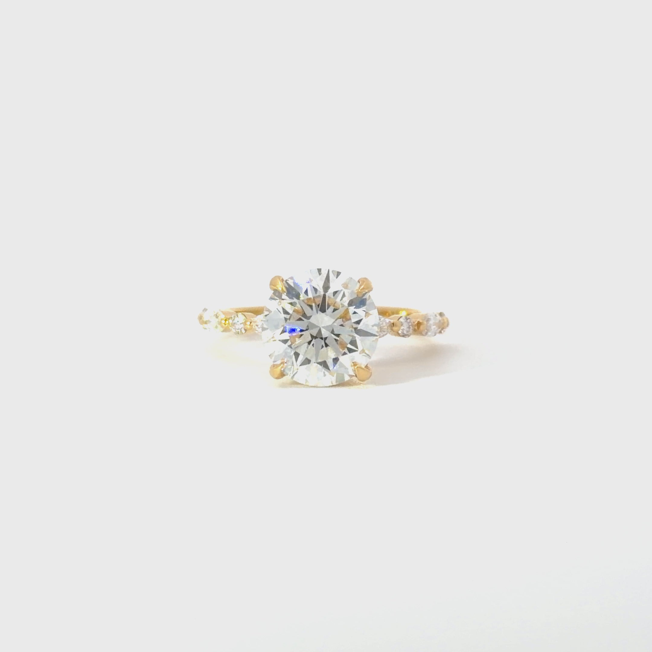 14KT Yellow Gold Round Diamond Ring