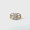 14KT Yellow Gold Diamond Square Cocktail Ring