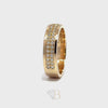 14KT Yellow Gold Double Diamond Row Band