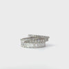 14KT White Gold Elegant Diamond Stacked Rings