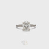 14KT White Gold Oval Diamond Ring