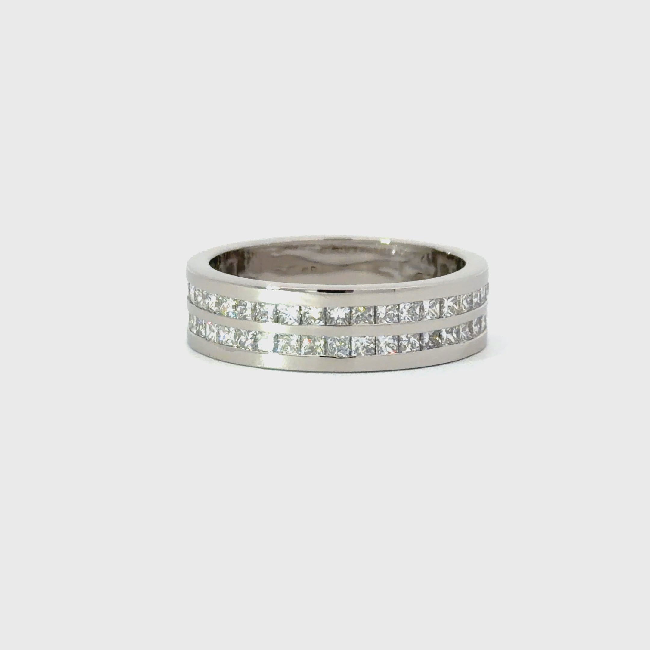 Mens Platinum Diamond Band